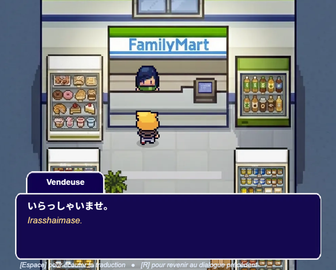 Dialogue dans le konbini